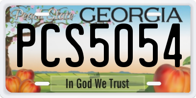 GA license plate PCS5054