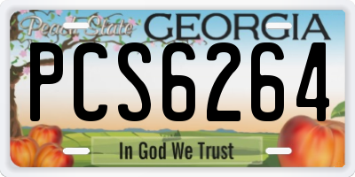 GA license plate PCS6264
