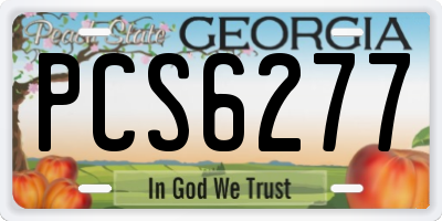 GA license plate PCS6277
