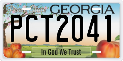 GA license plate PCT2041