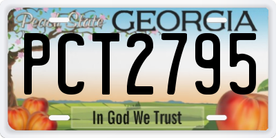 GA license plate PCT2795
