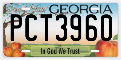 GA license plate PCT3960