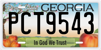 GA license plate PCT9543