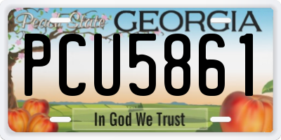 GA license plate PCU5861