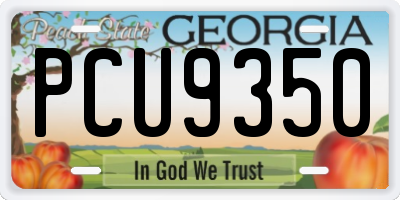 GA license plate PCU9350