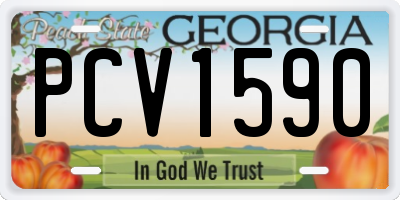 GA license plate PCV1590