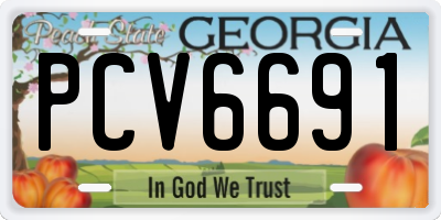 GA license plate PCV6691
