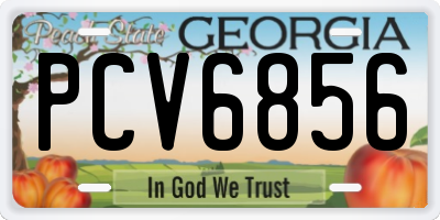 GA license plate PCV6856