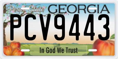 GA license plate PCV9443