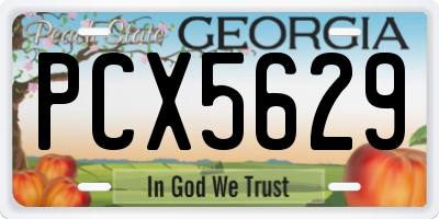 GA license plate PCX5629