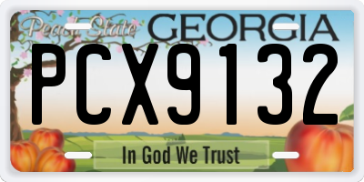 GA license plate PCX9132