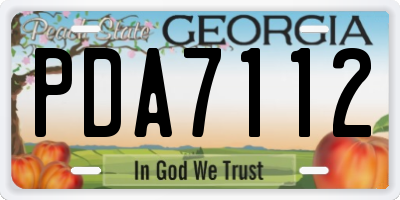 GA license plate PDA7112