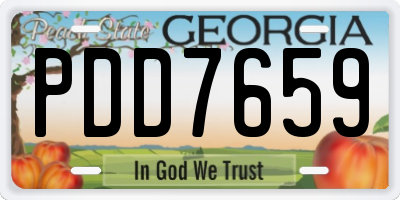 GA license plate PDD7659