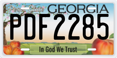 GA license plate PDF2285