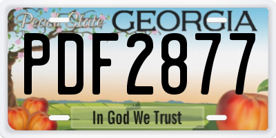 GA license plate PDF2877