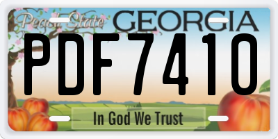 GA license plate PDF7410