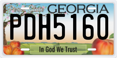 GA license plate PDH5160
