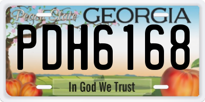 GA license plate PDH6168