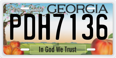 GA license plate PDH7136
