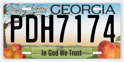 GA license plate PDH7174