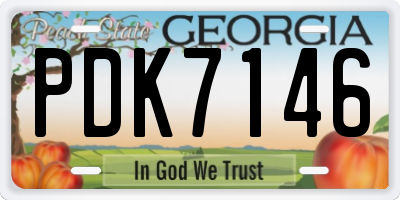 GA license plate PDK7146