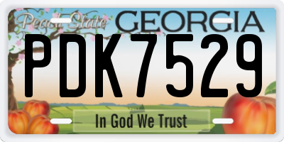 GA license plate PDK7529