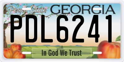 GA license plate PDL6241