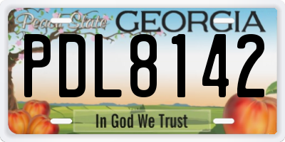 GA license plate PDL8142
