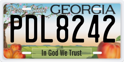 GA license plate PDL8242