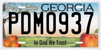 GA license plate PDM0937