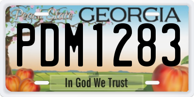 GA license plate PDM1283