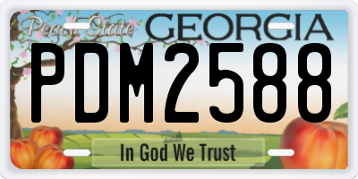 GA license plate PDM2588