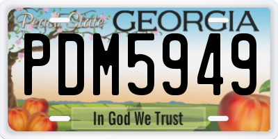 GA license plate PDM5949