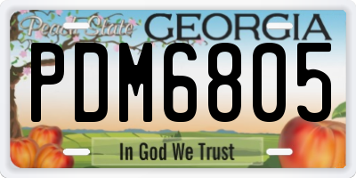 GA license plate PDM6805