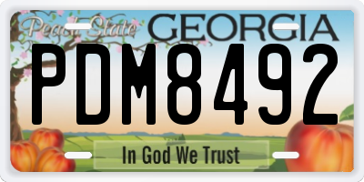 GA license plate PDM8492