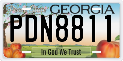 GA license plate PDN8811