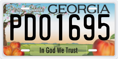 GA license plate PDO1695