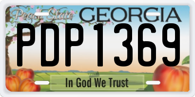 GA license plate PDP1369