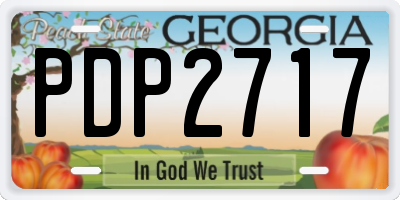 GA license plate PDP2717
