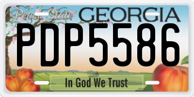 GA license plate PDP5586