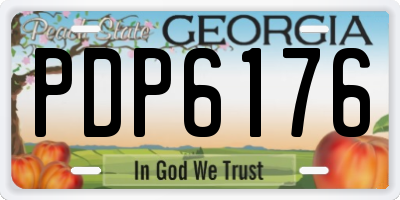 GA license plate PDP6176
