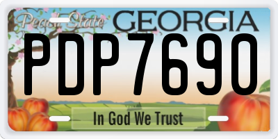 GA license plate PDP7690