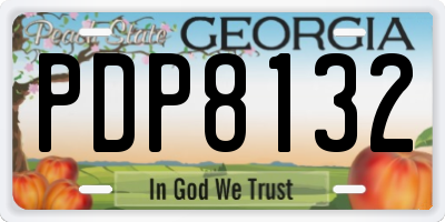 GA license plate PDP8132