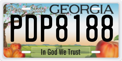 GA license plate PDP8188