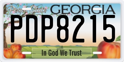 GA license plate PDP8215