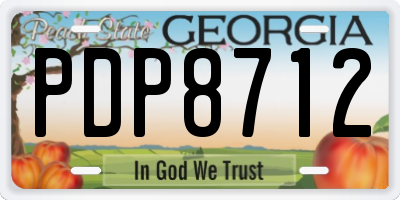 GA license plate PDP8712