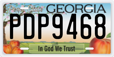 GA license plate PDP9468