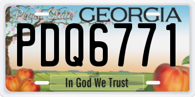 GA license plate PDQ6771