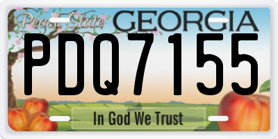 GA license plate PDQ7155