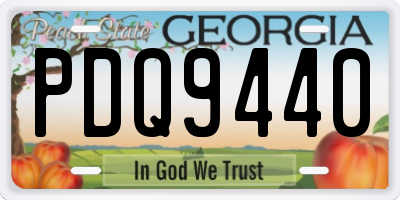 GA license plate PDQ9440